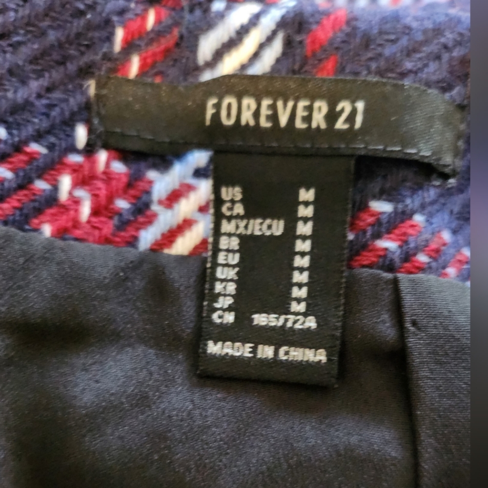 FOREVER 21, 5 FRONT BUTTON WOOL BLEND SKIRT, SIZE M NWT - Picture 5 of 5